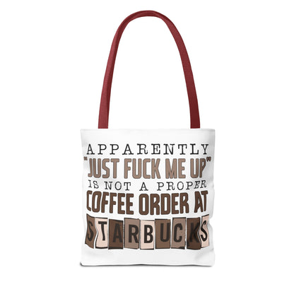 Just F*** me up Tote Bag | Stylish & Durable | Custom Designs | Perfect for Shopping or Travel