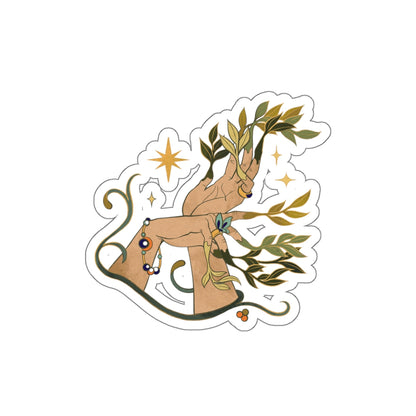 Cottagecore Magic Hands Die-Cut Sticker