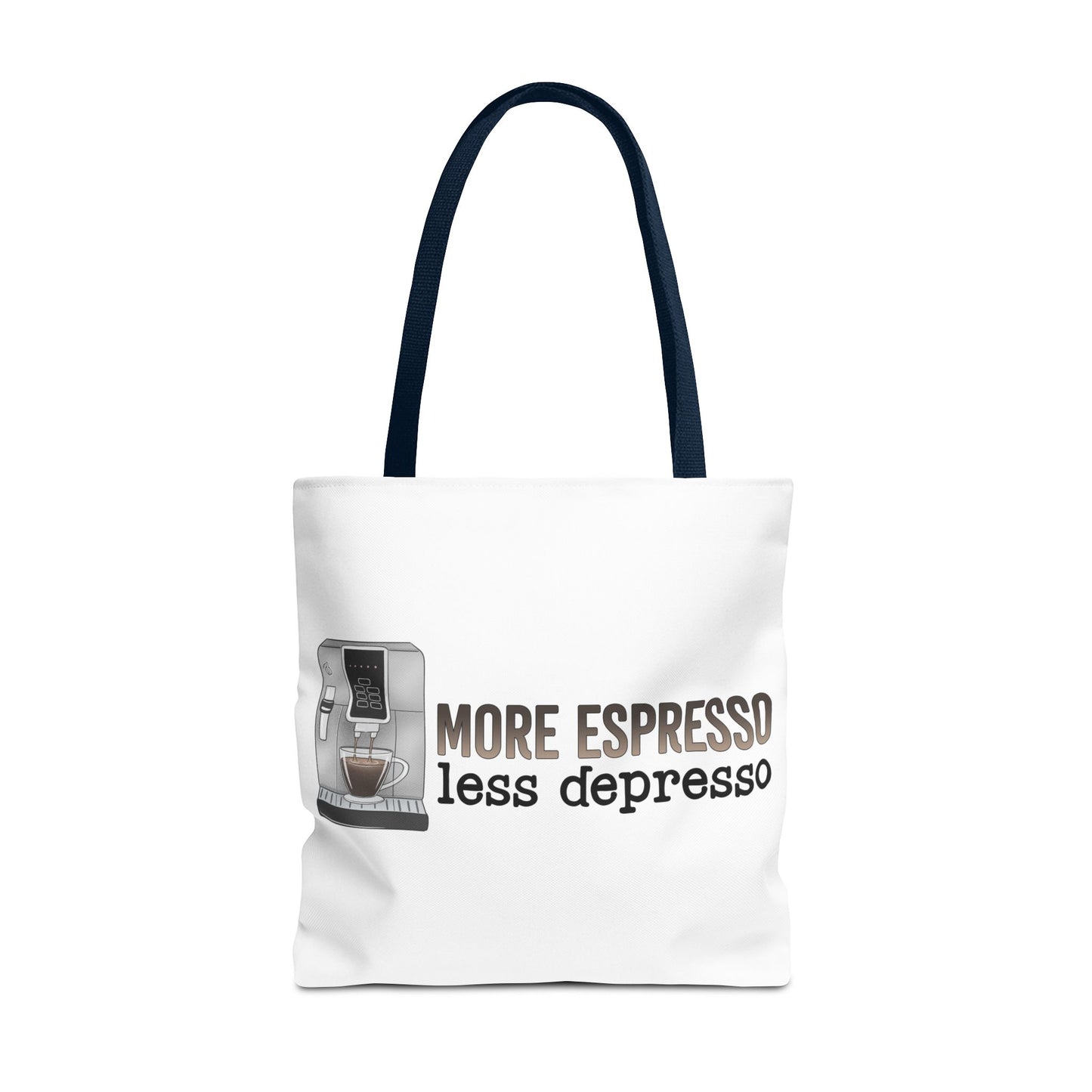 More Espresso, less Depresso Tote Bag | Stylish & Durable | Custom Designs | Perfect for Shopping or Travel