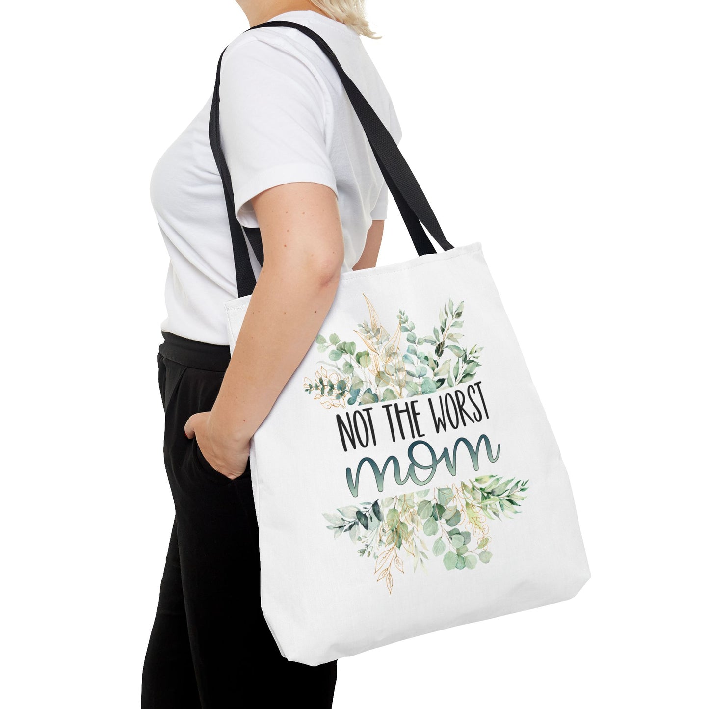 Not the Worst Mom Tote Bag Eco-Friendly Tote Bag | Stylish & Durable | Custom Designs | Perfect for Shopping or Travel