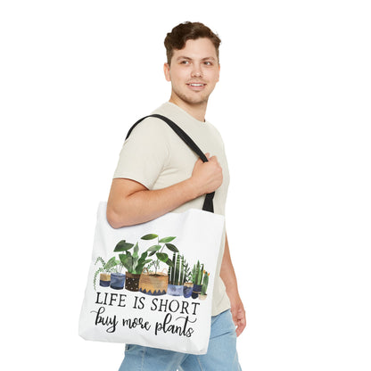 Buy More Plants Tote Bag Eco-Friendly Tote Bag | Stylish & Durable | Custom Designs | Perfect for Shopping or Travel