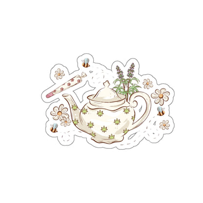 Tea POT Kiss-Cut Sticker