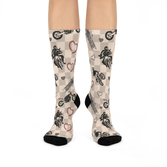 Moto love Cushioned Crew Socks