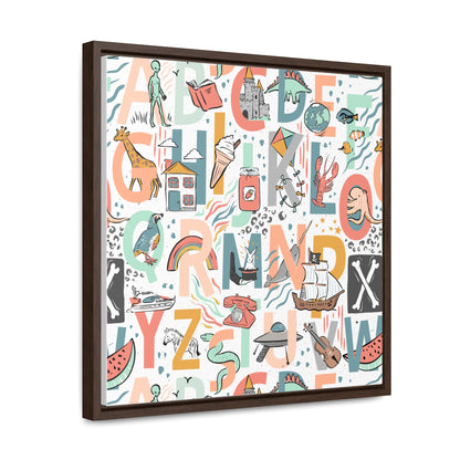 B is for Bamboo Gallery Canvas Wraps, Square Frame