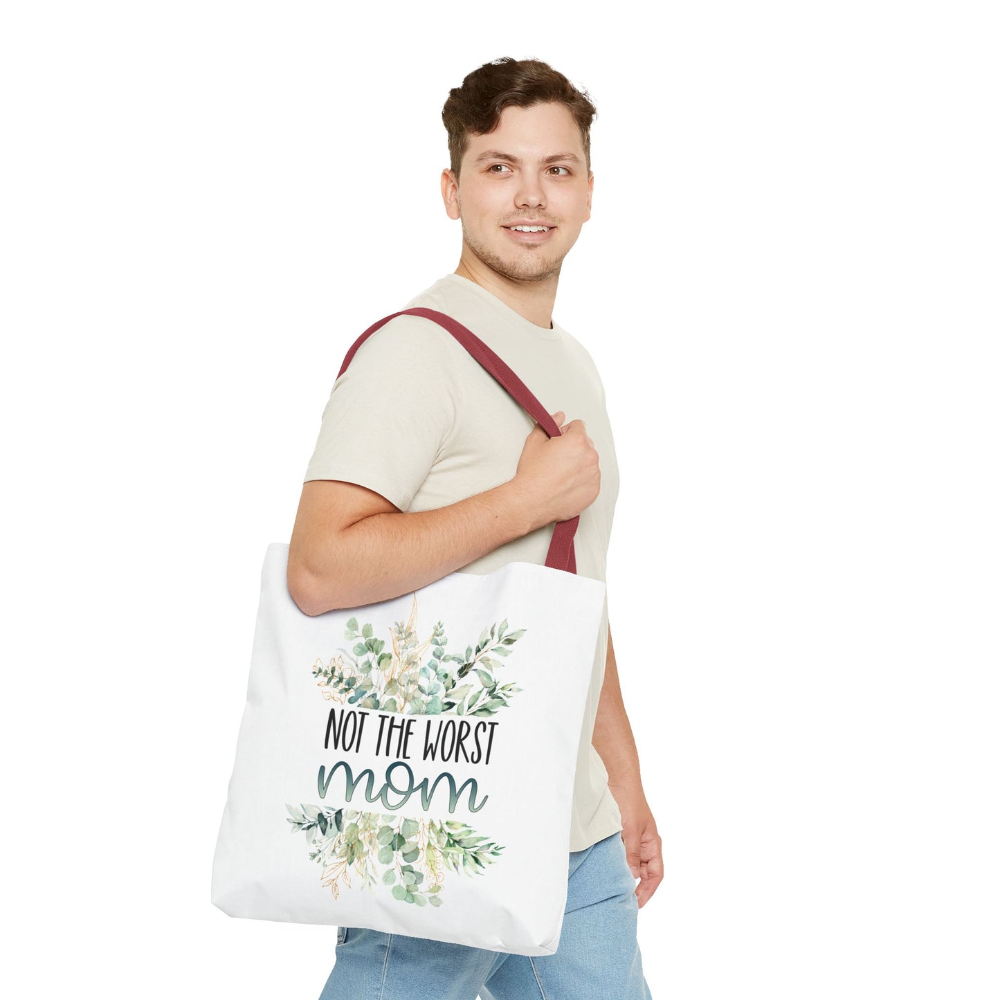 Not the Worst Mom Tote Bag Eco-Friendly Tote Bag | Stylish & Durable | Custom Designs | Perfect for Shopping or Travel