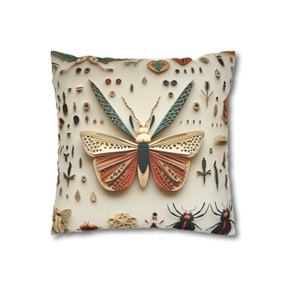 Bugs and Kisses Faux Suede Square Pillowcase