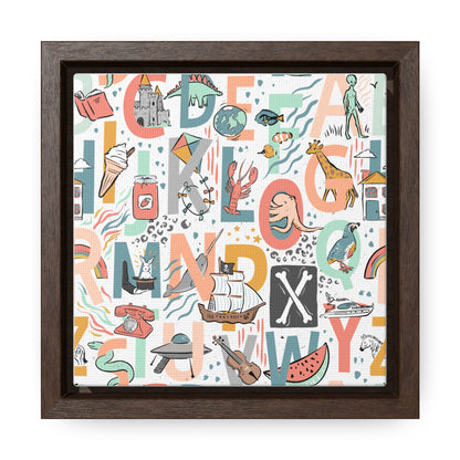 B is for Bamboo Gallery Canvas Wraps, Square Frame