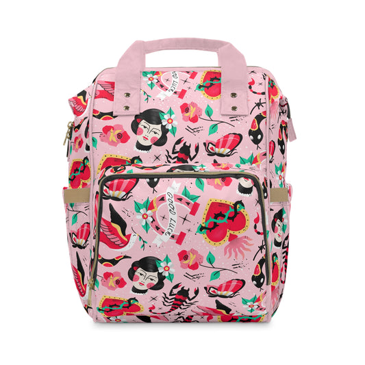 Pretty in ink Multifunctional Diaper Backpack