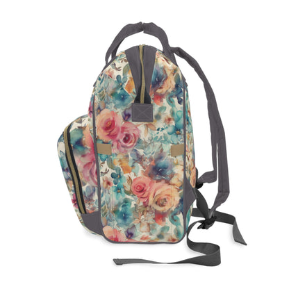 Seaside Blooms Multifunctional Diaper Backpack