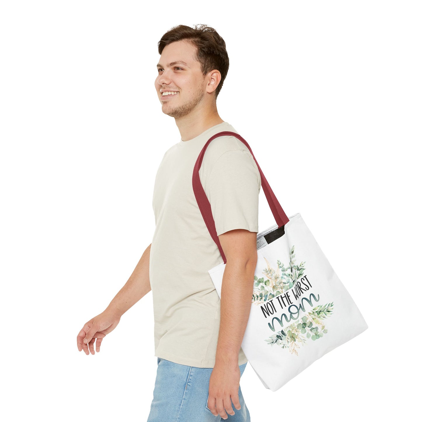 Not the Worst Mom Tote Bag Eco-Friendly Tote Bag | Stylish & Durable | Custom Designs | Perfect for Shopping or Travel