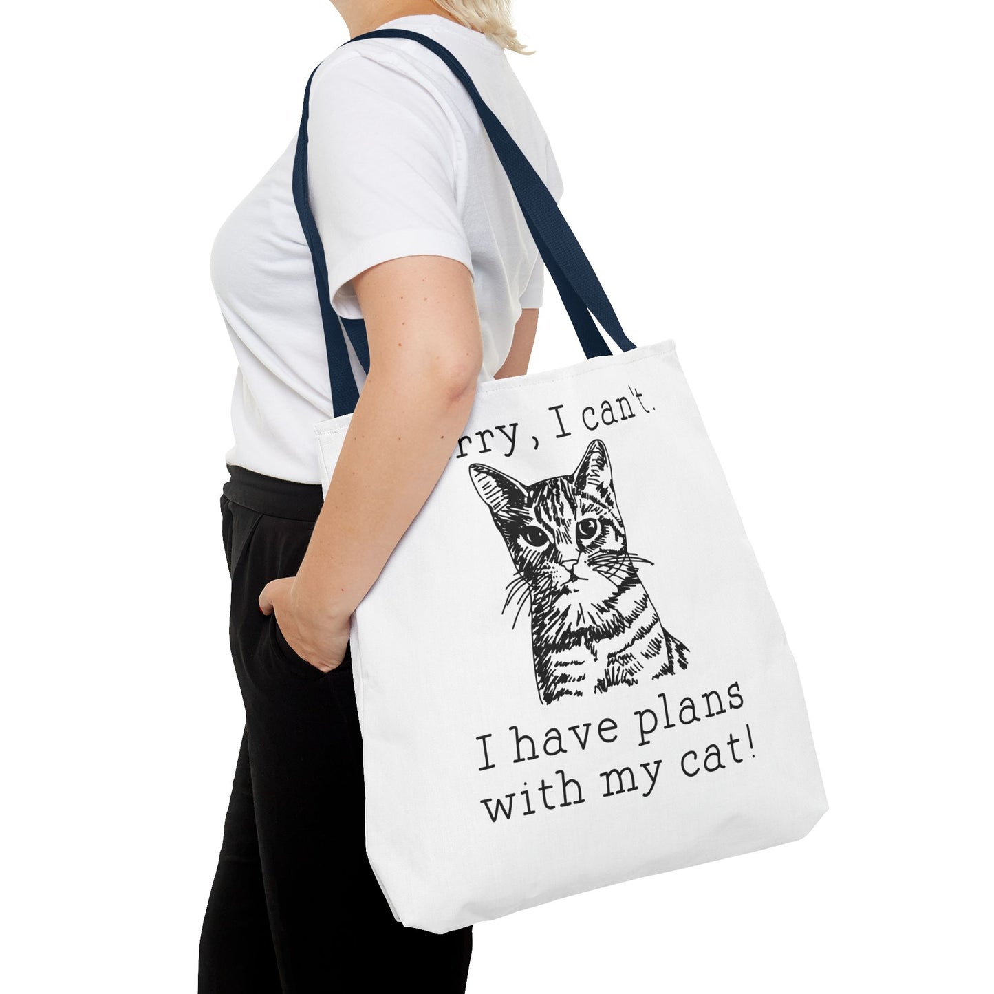 i have plans with my Cat Tote Bag Eco-Friendly Tote Bag | Stylish & Durable | Custom Designs | Perfect for Shopping or Travel