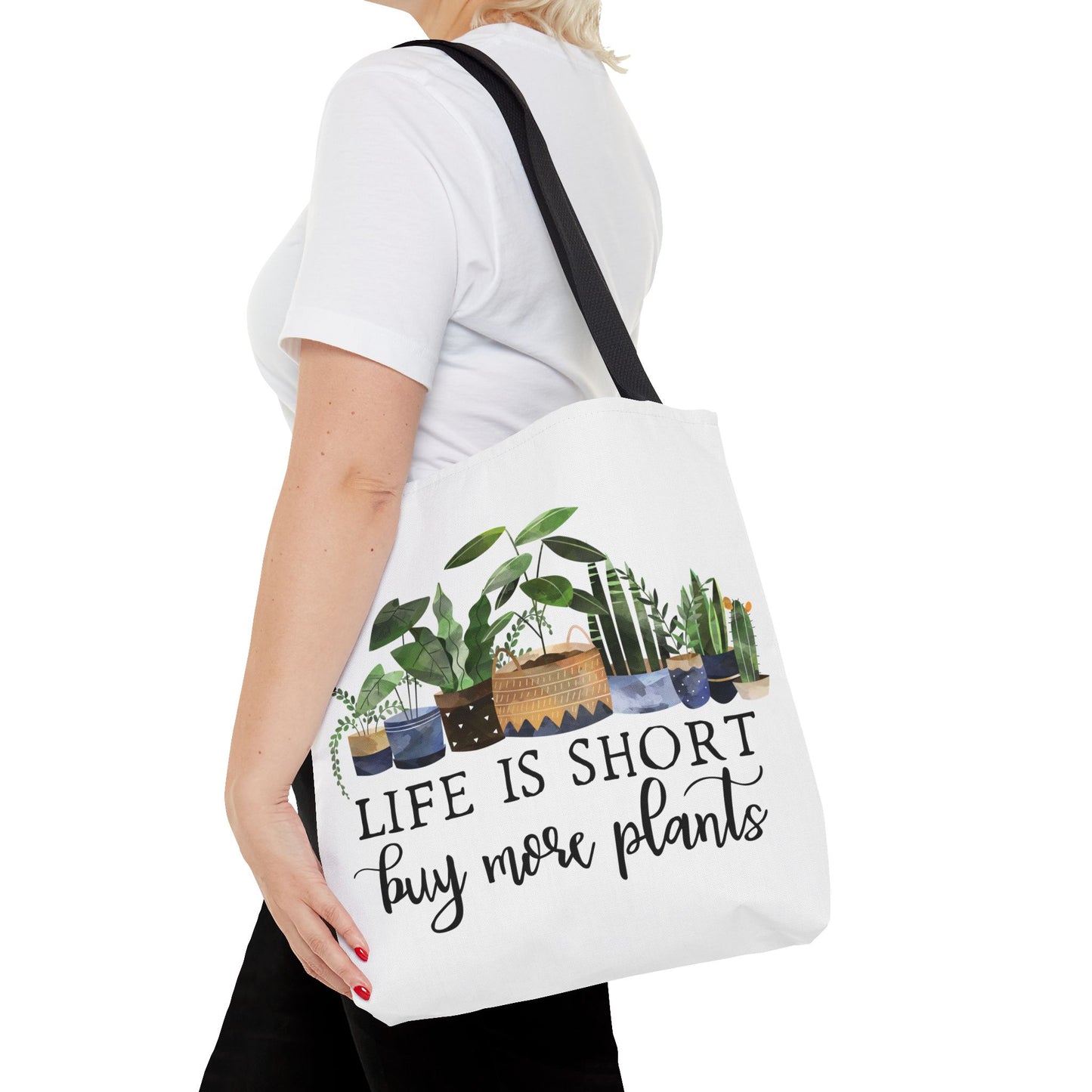 Buy More Plants Tote Bag Eco-Friendly Tote Bag | Stylish & Durable | Custom Designs | Perfect for Shopping or Travel