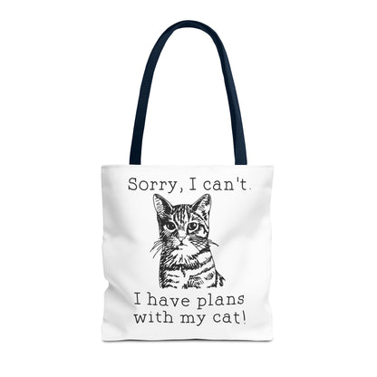 i have plans with my Cat Tote Bag Eco-Friendly Tote Bag | Stylish & Durable | Custom Designs | Perfect for Shopping or Travel