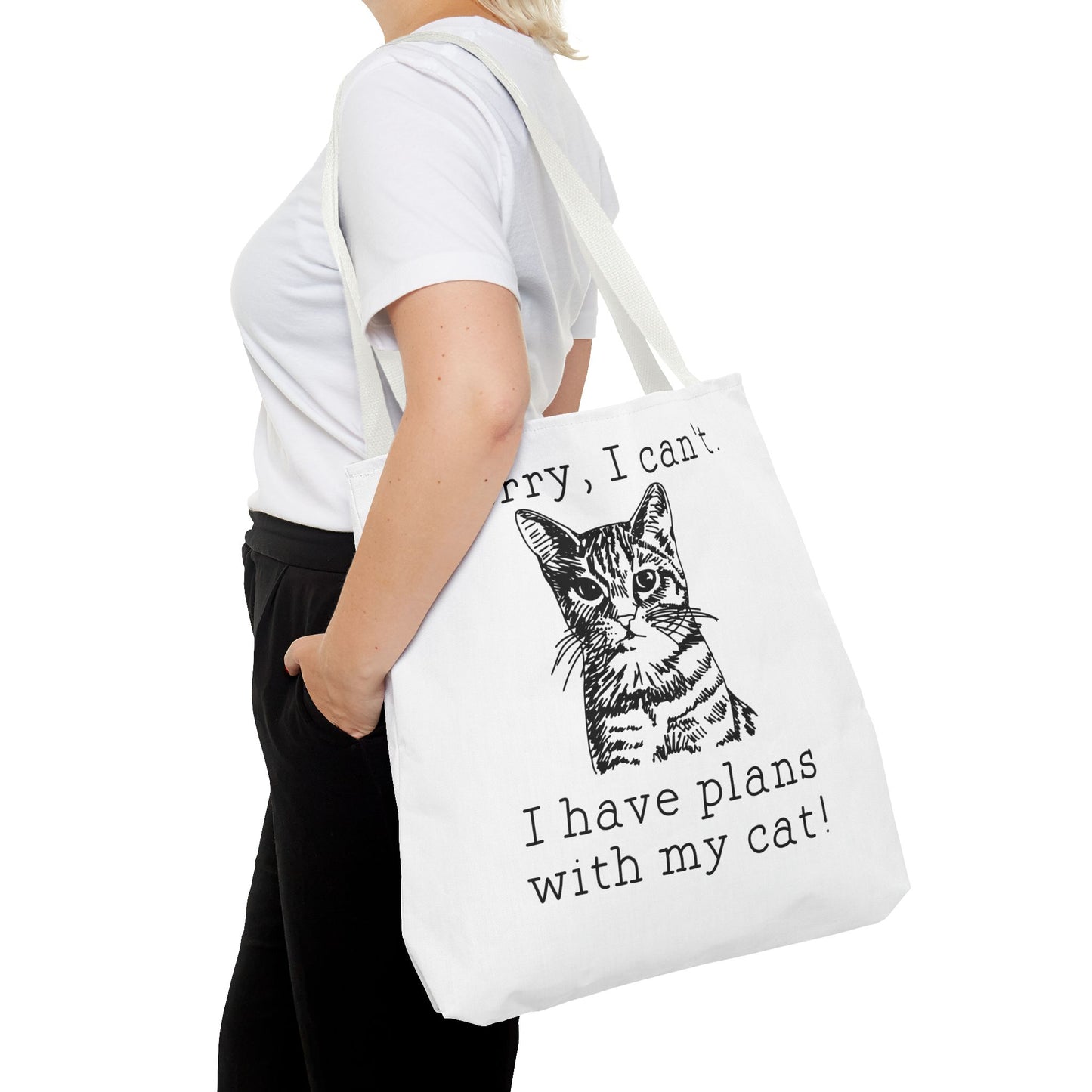 i have plans with my Cat Tote Bag Eco-Friendly Tote Bag | Stylish & Durable | Custom Designs | Perfect for Shopping or Travel