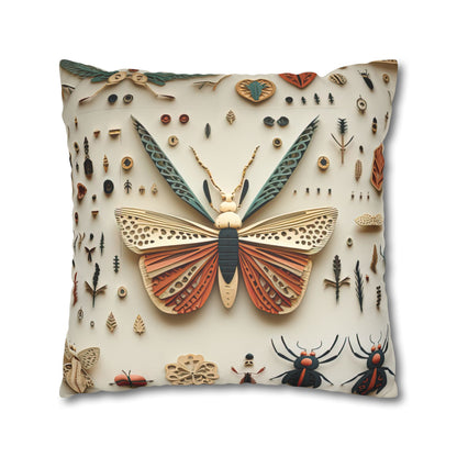 Bugs and Kisses Faux Suede Square Pillowcase