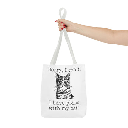 i have plans with my Cat Tote Bag Eco-Friendly Tote Bag | Stylish & Durable | Custom Designs | Perfect for Shopping or Travel