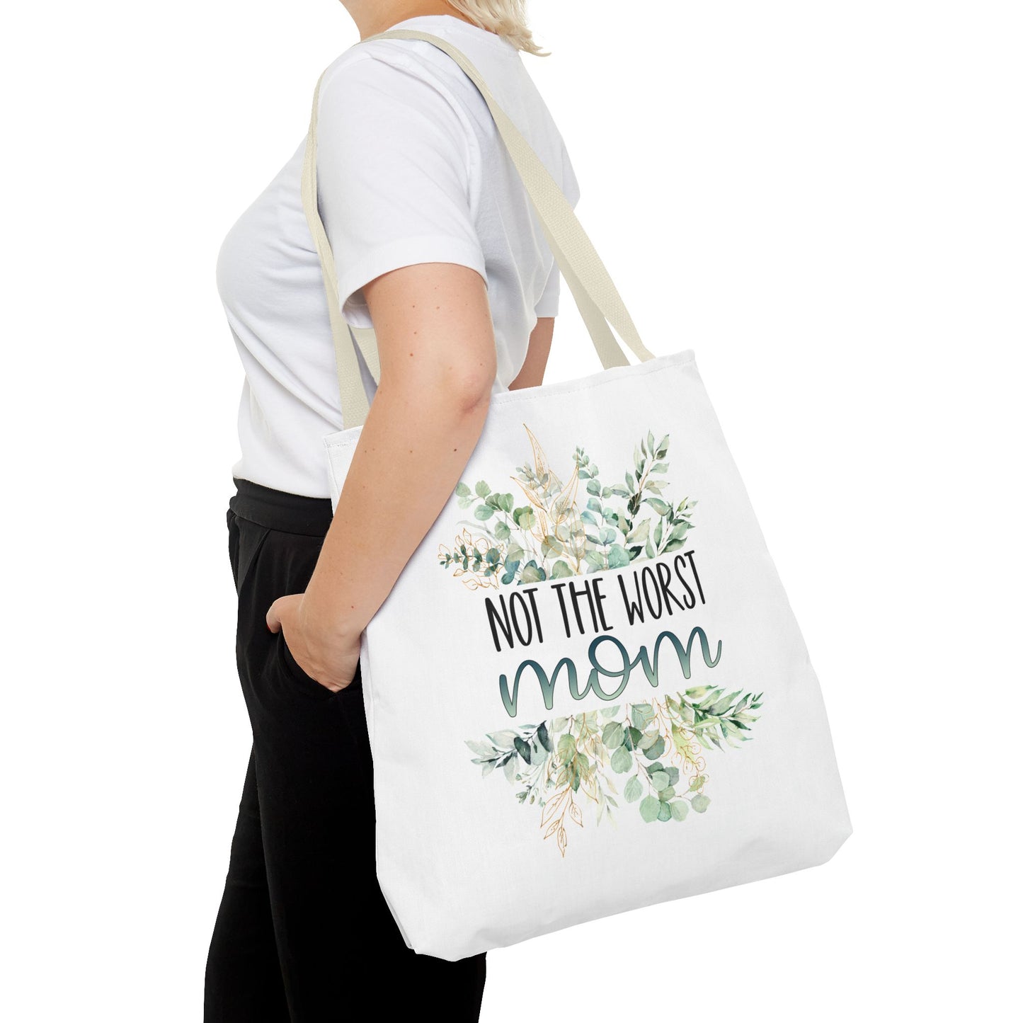 Not the Worst Mom Tote Bag Eco-Friendly Tote Bag | Stylish & Durable | Custom Designs | Perfect for Shopping or Travel