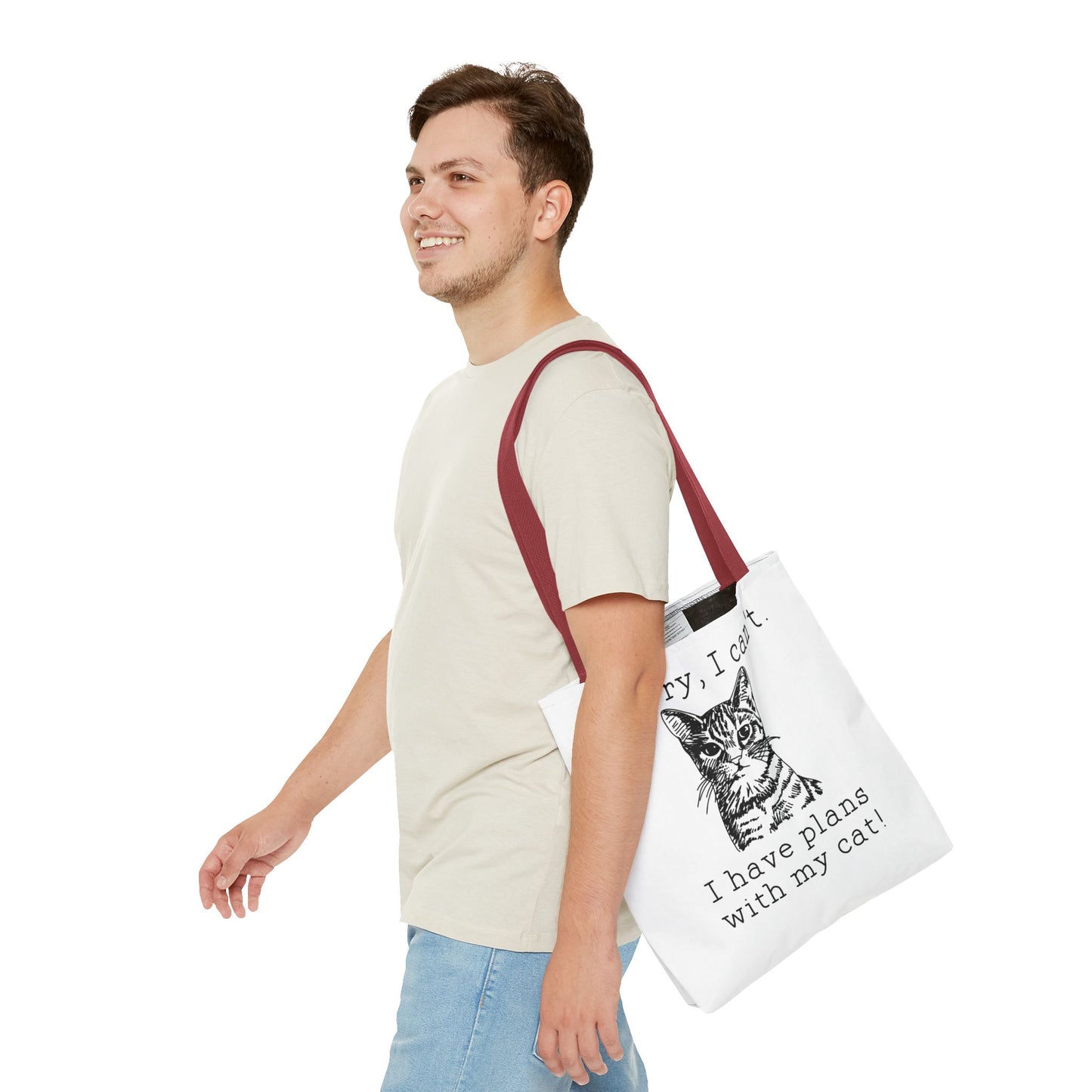 i have plans with my Cat Tote Bag Eco-Friendly Tote Bag | Stylish & Durable | Custom Designs | Perfect for Shopping or Travel