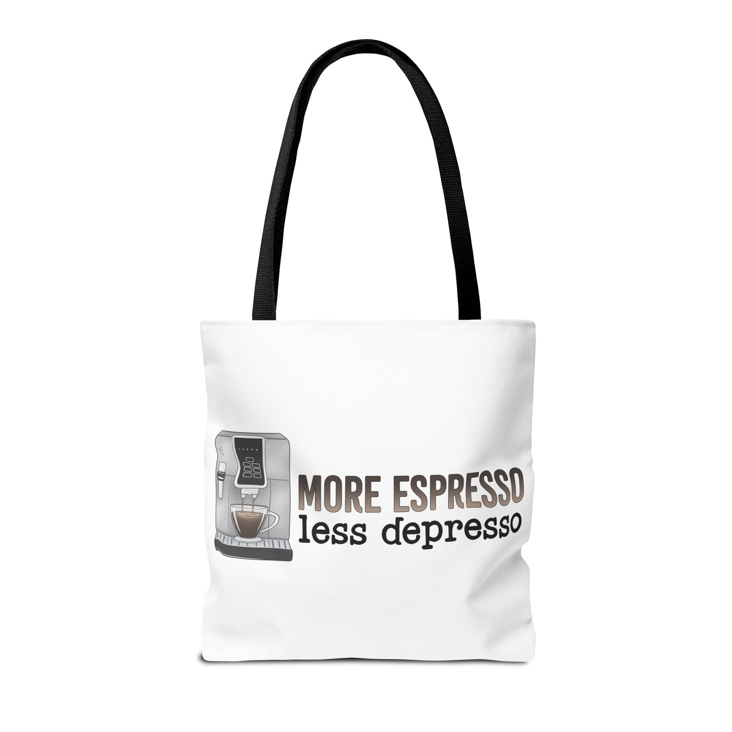 More Espresso, less Depresso Tote Bag | Stylish & Durable | Custom Designs | Perfect for Shopping or Travel