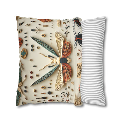 Bugs and Kisses Faux Suede Square Pillowcase