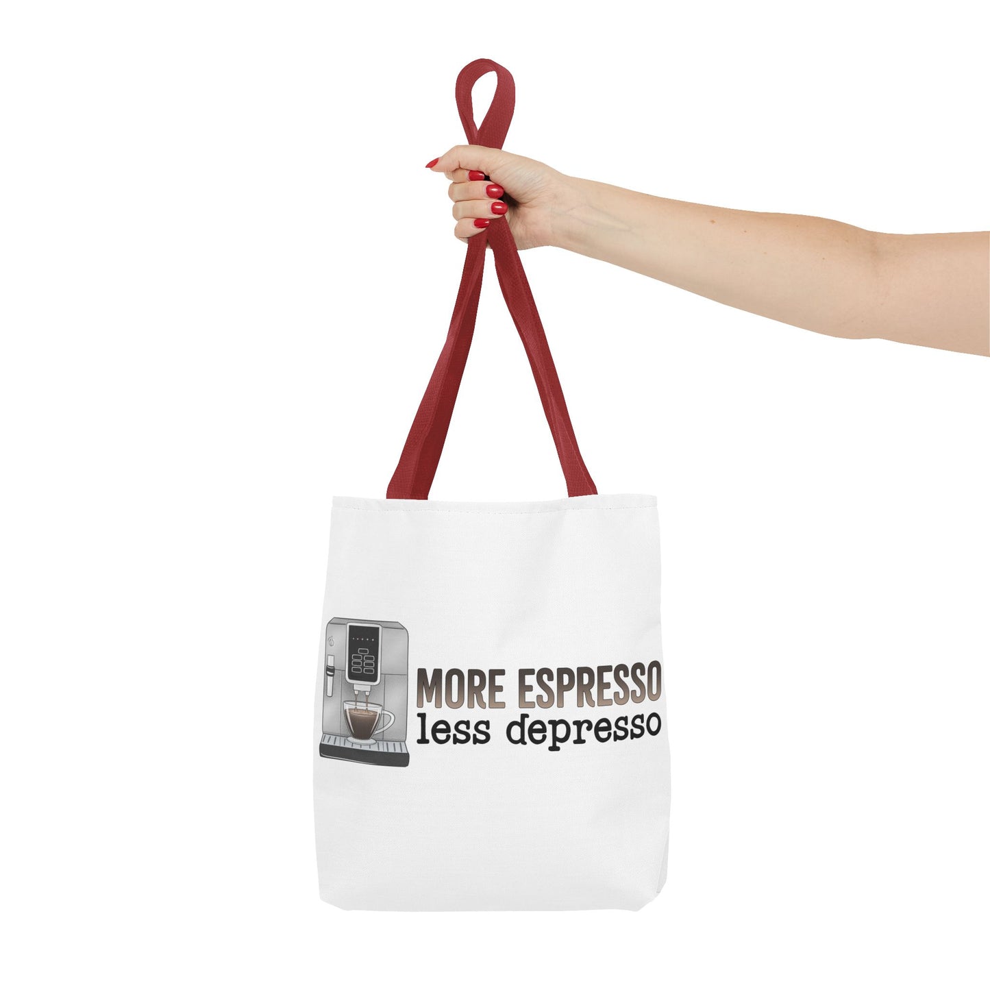 More Espresso, less Depresso Tote Bag | Stylish & Durable | Custom Designs | Perfect for Shopping or Travel