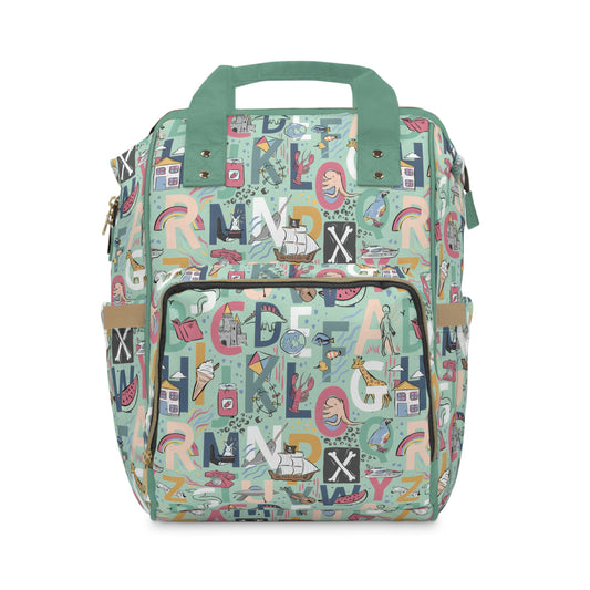 B is for Bamboo Multifunctional Diaper Backpack - Travel in Style!