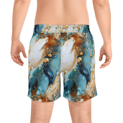 OMGEODE Men's Mid-Length Swim Shorts