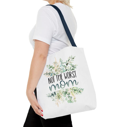 Not the Worst Mom Tote Bag Eco-Friendly Tote Bag | Stylish & Durable | Custom Designs | Perfect for Shopping or Travel