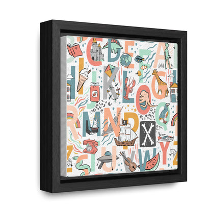 B is for Bamboo Gallery Canvas Wraps, Square Frame