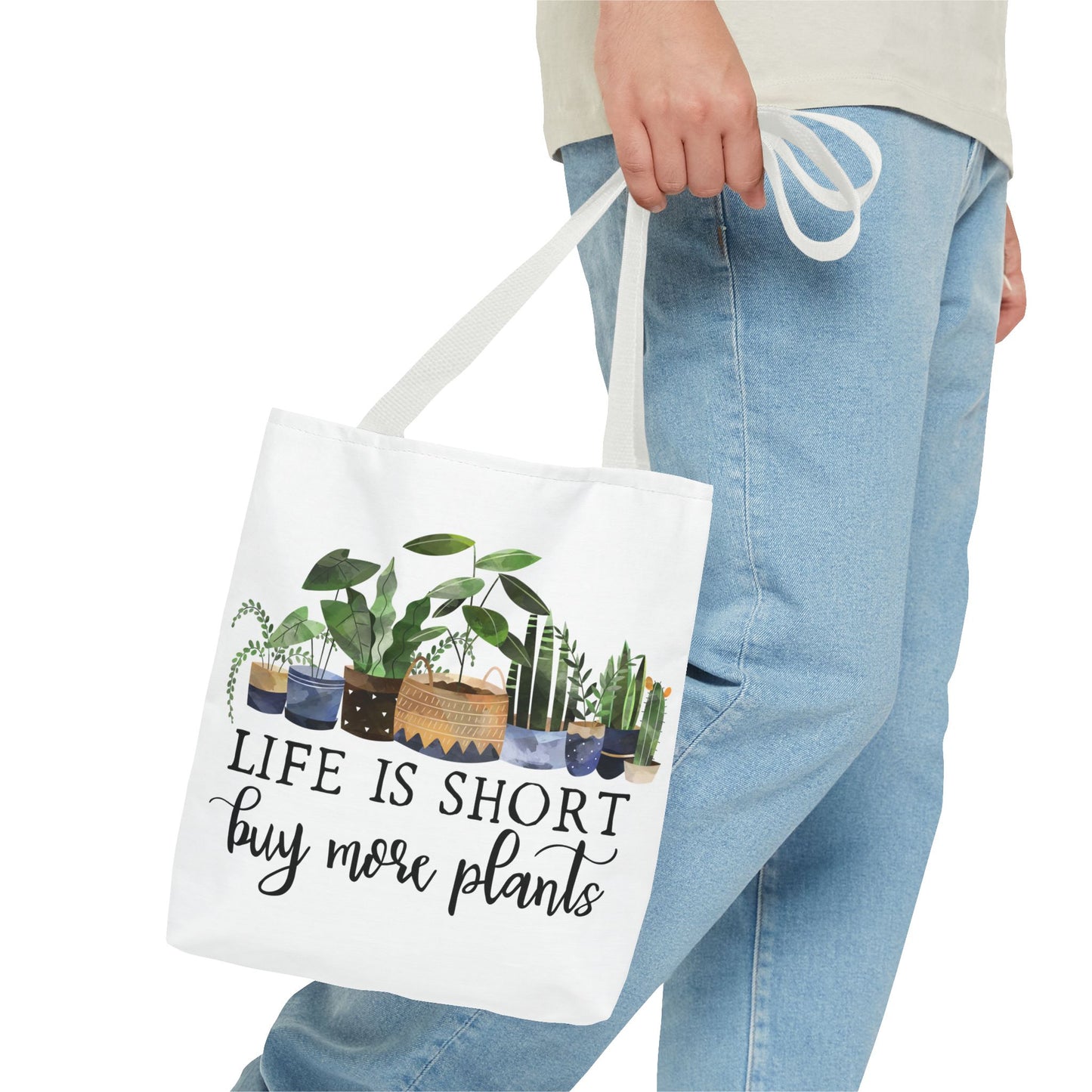 Buy More Plants Tote Bag Eco-Friendly Tote Bag | Stylish & Durable | Custom Designs | Perfect for Shopping or Travel