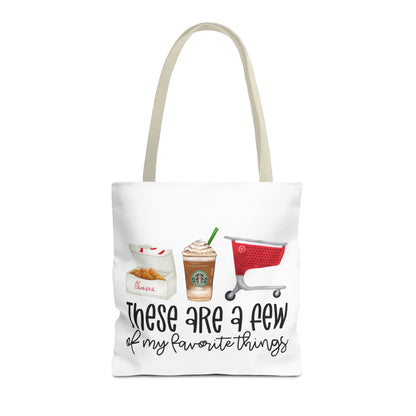 A few of my Favorite things Tote Bag Eco-Friendly Tote Bag | Stylish & Durable | Custom Designs | Perfect for Shopping or Travel