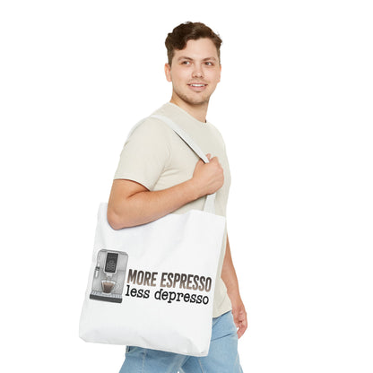 More Espresso, less Depresso Tote Bag | Stylish & Durable | Custom Designs | Perfect for Shopping or Travel