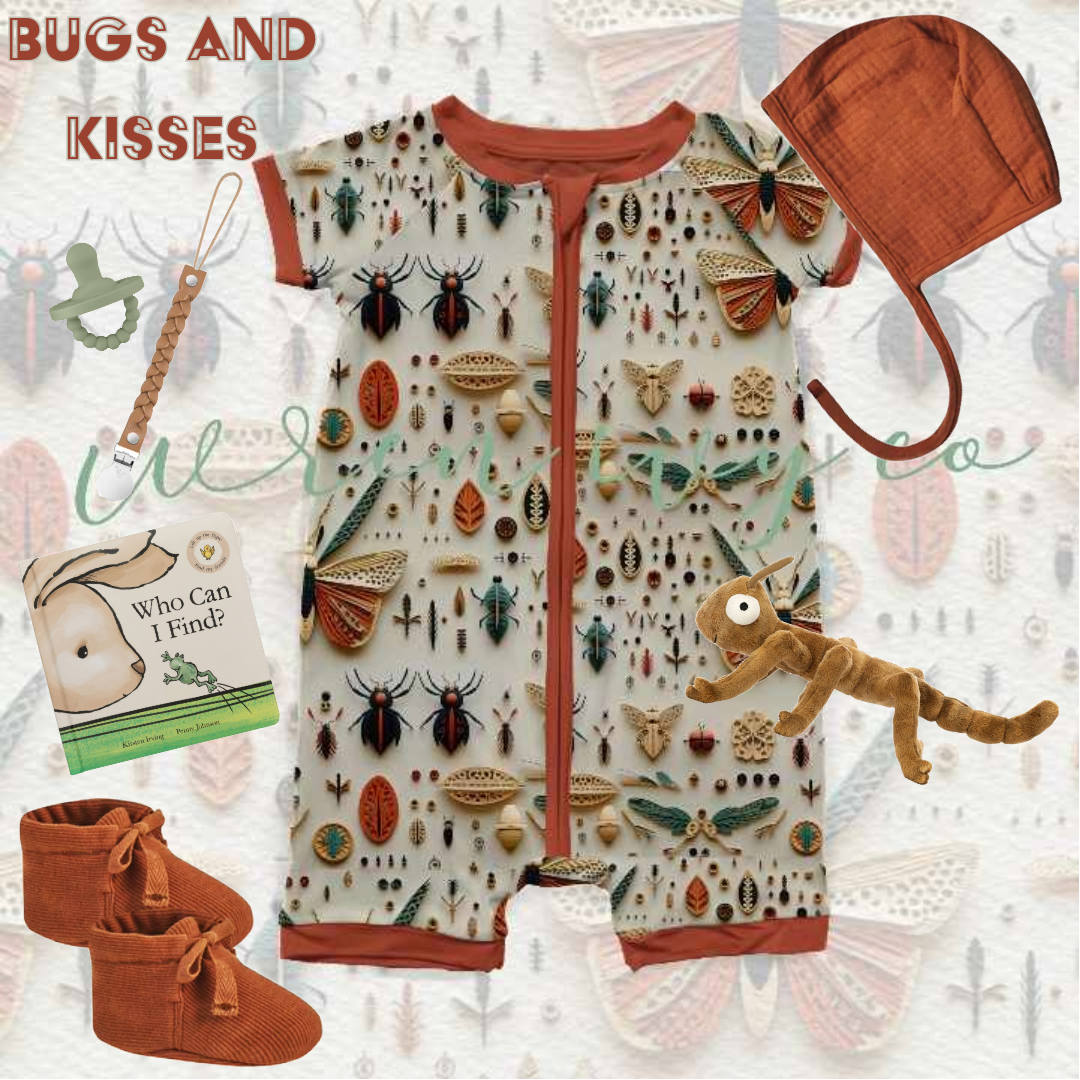 Bugs and Kisses Bamboo Shortie Romper