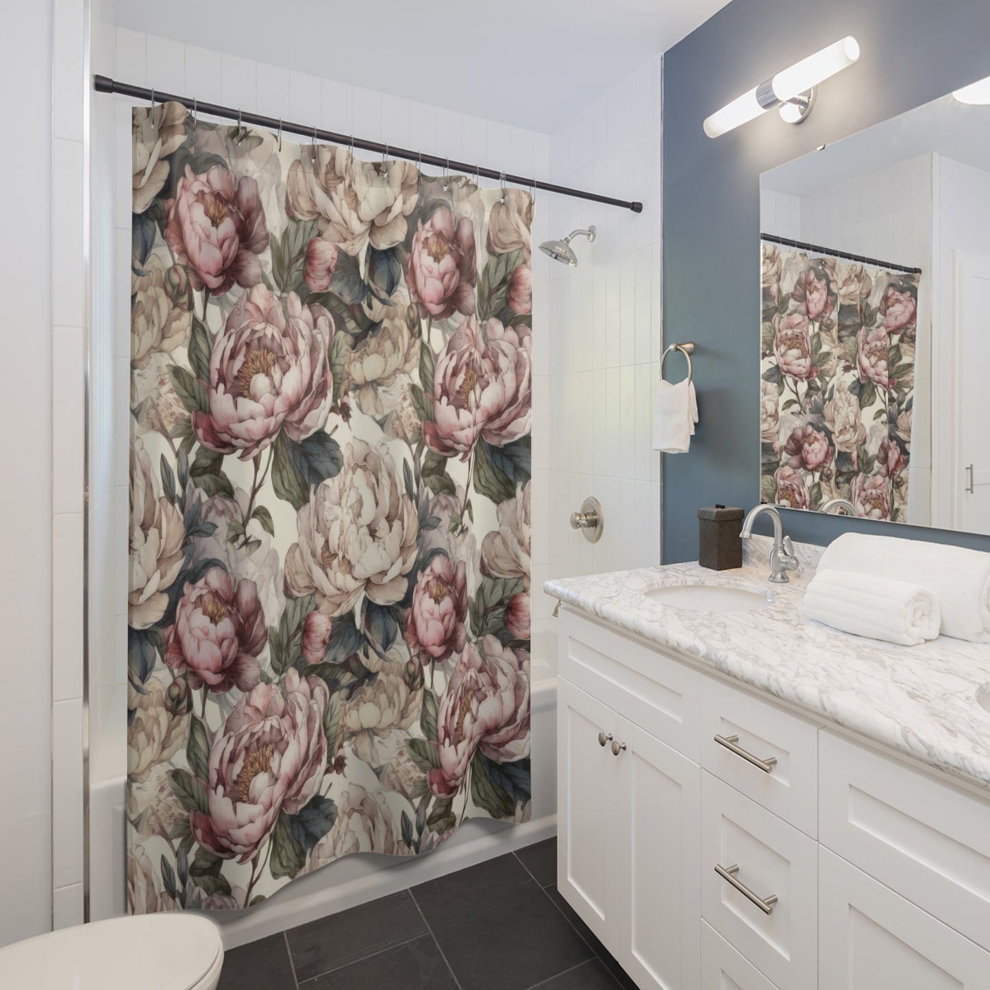 A Peony for your Thoughts Shower Curtain