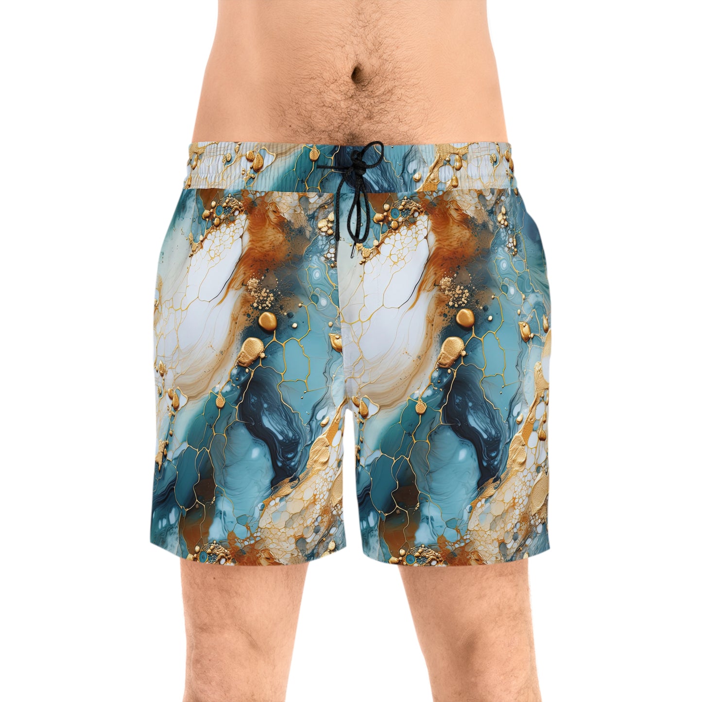 OMGEODE Men's Mid-Length Swim Shorts