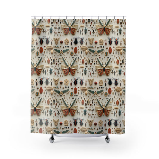 Bugs and Kisses Shower Curtain