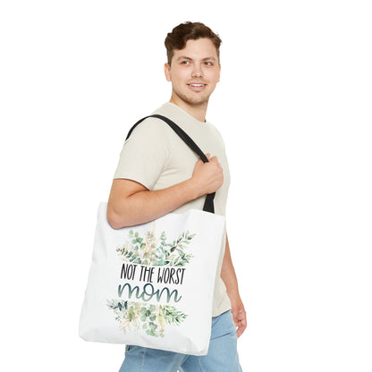 Not the Worst Mom Tote Bag Eco-Friendly Tote Bag | Stylish & Durable | Custom Designs | Perfect for Shopping or Travel