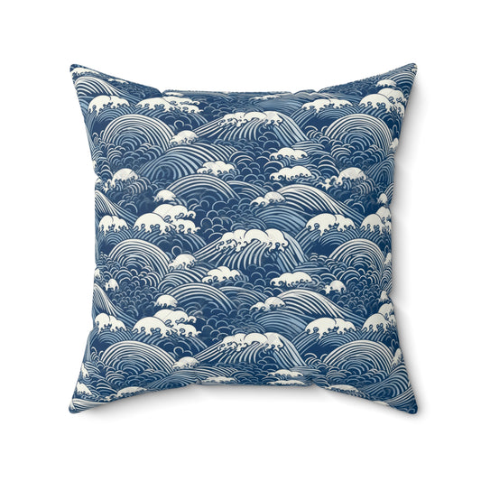 Smile and Wave Spun Polyester Square Pillow