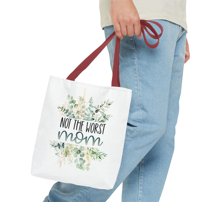 Not the Worst Mom Tote Bag Eco-Friendly Tote Bag | Stylish & Durable | Custom Designs | Perfect for Shopping or Travel