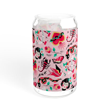 Pretty in INK Sipper Glass, 16oz