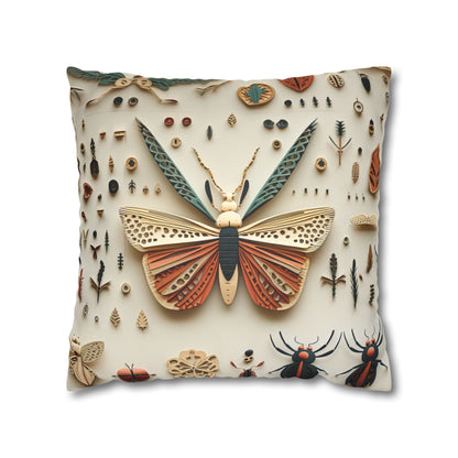 Bugs and Kisses Faux Suede Square Pillowcase