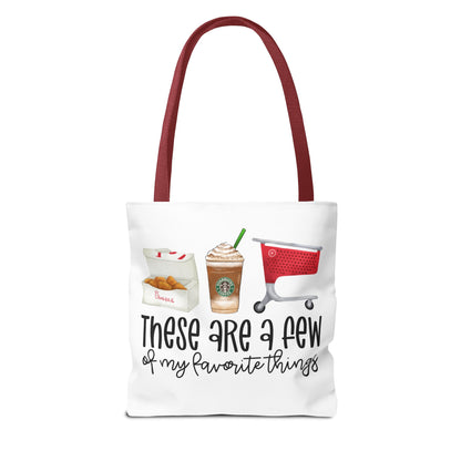 A few of my Favorite things Tote Bag Eco-Friendly Tote Bag | Stylish & Durable | Custom Designs | Perfect for Shopping or Travel