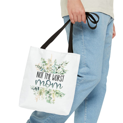 Not the Worst Mom Tote Bag Eco-Friendly Tote Bag | Stylish & Durable | Custom Designs | Perfect for Shopping or Travel