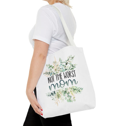 Not the Worst Mom Tote Bag Eco-Friendly Tote Bag | Stylish & Durable | Custom Designs | Perfect for Shopping or Travel