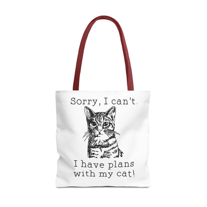 i have plans with my Cat Tote Bag Eco-Friendly Tote Bag | Stylish & Durable | Custom Designs | Perfect for Shopping or Travel