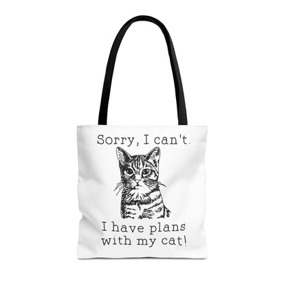 i have plans with my Cat Tote Bag Eco-Friendly Tote Bag | Stylish & Durable | Custom Designs | Perfect for Shopping or Travel