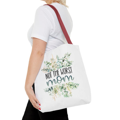 Not the Worst Mom Tote Bag Eco-Friendly Tote Bag | Stylish & Durable | Custom Designs | Perfect for Shopping or Travel