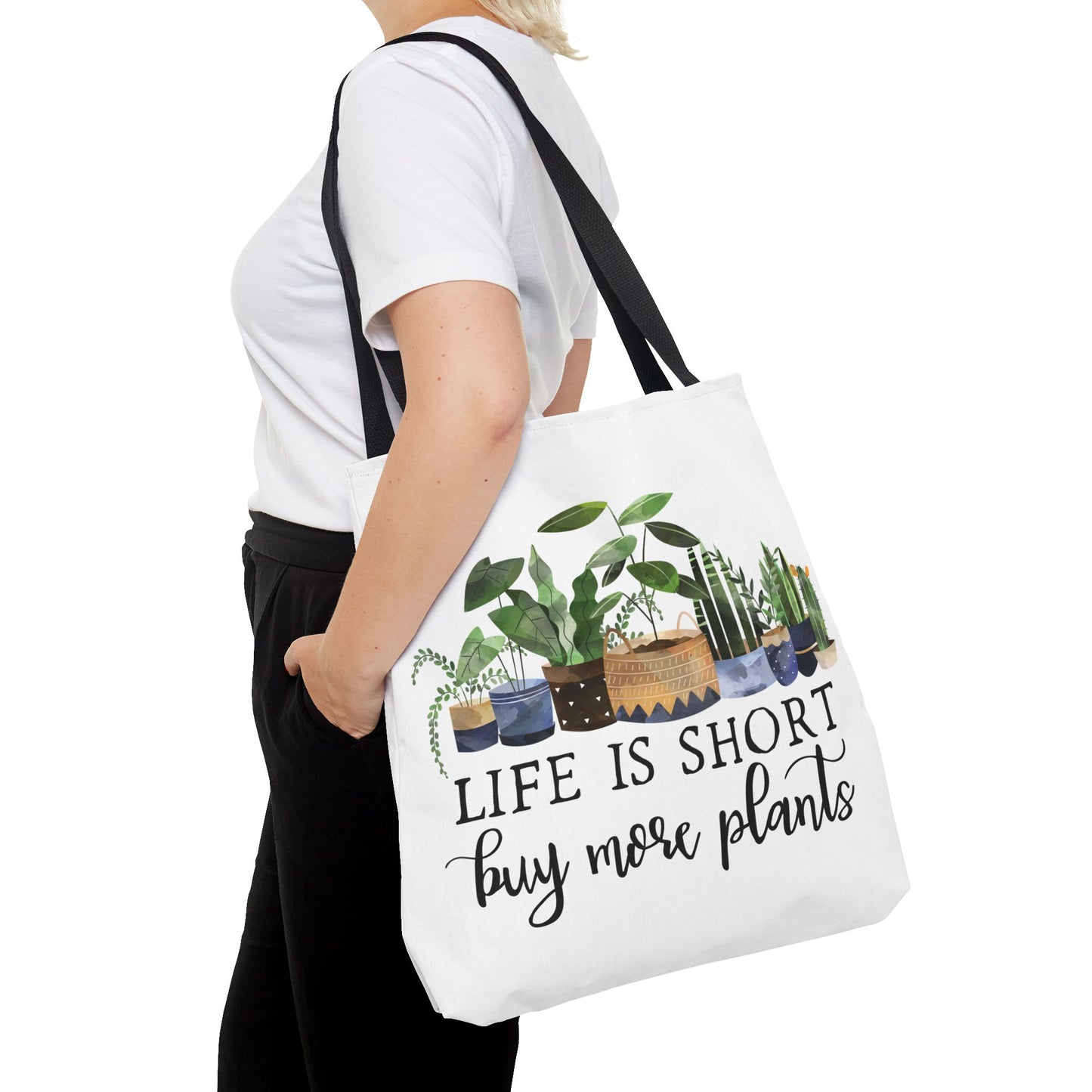 Buy More Plants Tote Bag Eco-Friendly Tote Bag | Stylish & Durable | Custom Designs | Perfect for Shopping or Travel