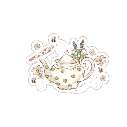 Tea POT Kiss-Cut Sticker