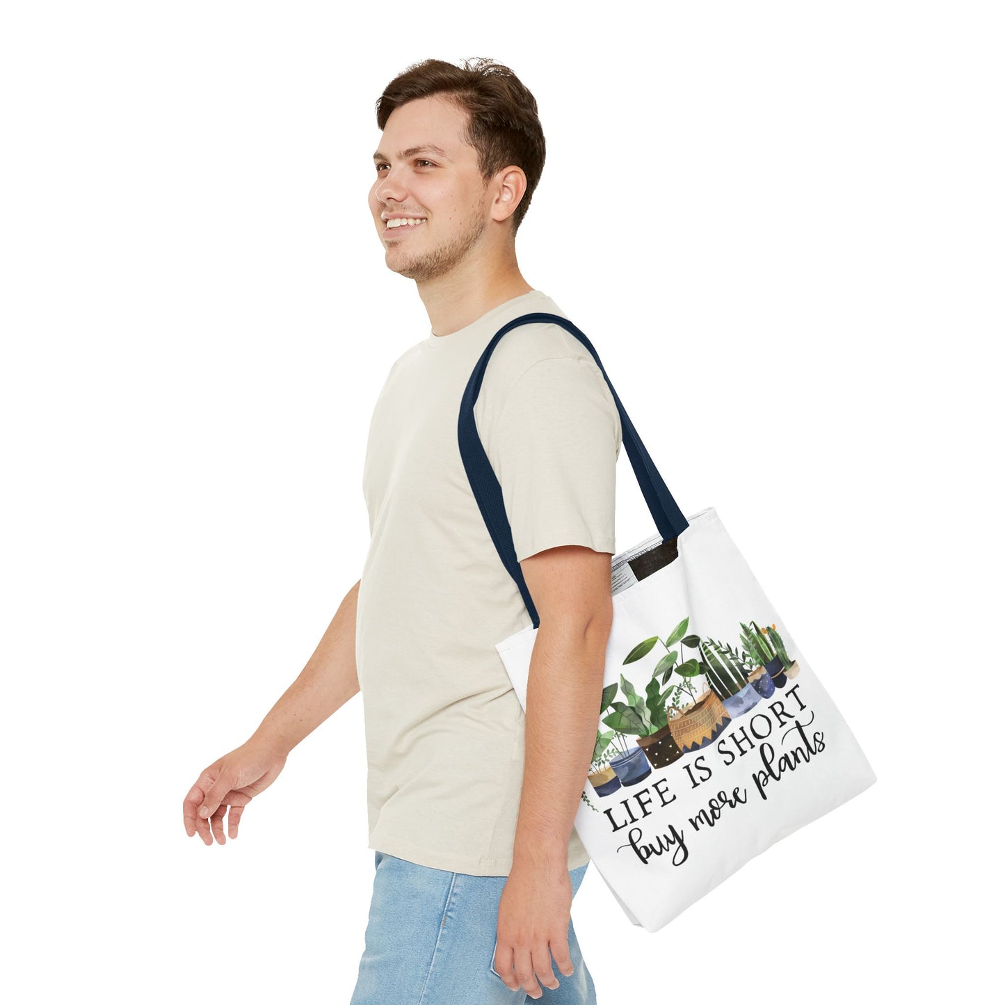 Buy More Plants Tote Bag Eco-Friendly Tote Bag | Stylish & Durable | Custom Designs | Perfect for Shopping or Travel